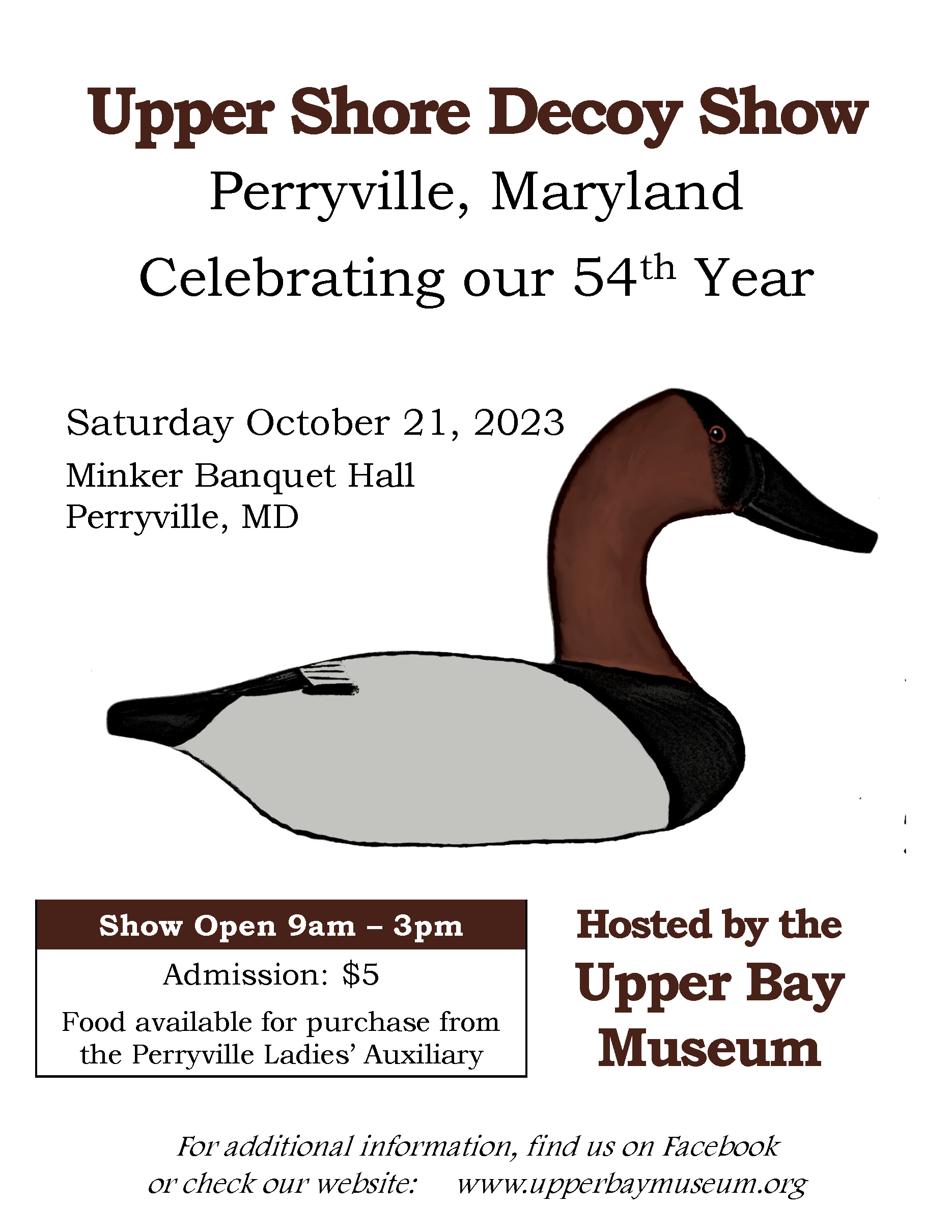 Upper Shore Decoy Show 2023 to North East, Maryland